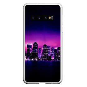 Чехол для Samsung Galaxy S10 с принтом Night City , Силикон | Область печати: задняя сторона чехла, без боковых панелей | Тематика изображения на принте: город | пейзаж