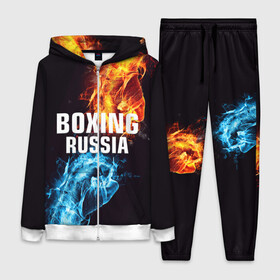 Женский костюм 3D с принтом Boxing Russia ,  |  | boxing | boxing russia | russia | бокс | единоборства | россия | спорт