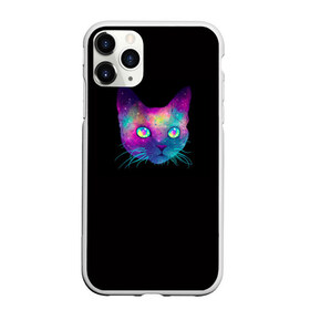 Чехол для iPhone 11 Pro матовый с принтом Космокот , Силикон |  | Тематика изображения на принте: космос | кот | кошка