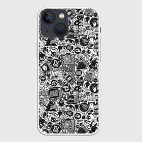 Чехол для iPhone 13 mini с принтом Стикербомбинг ,  |  | Тематика изображения на принте: граффити | скейт | хипстер