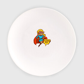 Тарелка с принтом Super Mom , фарфор | диаметр - 210 мм
диаметр для нанесения принта - 120 мм | 8 марта | мама | супермама