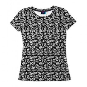 Женская футболка 3D с принтом Misfits , 100% полиэфир ( синтетическое хлопкоподобное полотно) | прямой крой, круглый вырез горловины, длина до линии бедер | misfits