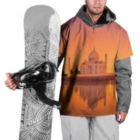 Накидка на куртку 3D с принтом Taj Mahal , 100% полиэстер |  | Тематика изображения на принте: город | пейзаж | тадж махал