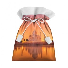 Подарочный 3D мешок с принтом Taj Mahal , 100% полиэстер | Размер: 29*39 см | Тематика изображения на принте: город | пейзаж | тадж махал