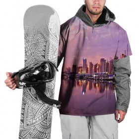 Накидка на куртку 3D с принтом Ванкувер , 100% полиэстер |  | Тематика изображения на принте: город | пейзаж