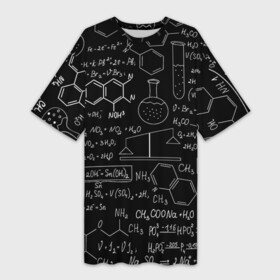 Платье-футболка 3D с принтом Химия ,  |  | формула | шпаргалка
