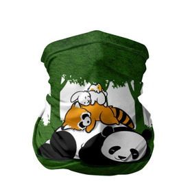 Бандана-труба 3D с принтом Милая панда , 100% полиэстер, ткань с особыми свойствами — Activecool | плотность 150‒180 г/м2; хорошо тянется, но сохраняет форму | большая | джунгли | енот | зайка | милая | панда | пушистая