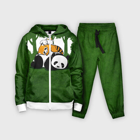 Детский костюм 3D с принтом Милая панда ,  |  | большая | джунгли | енот | зайка | милая | панда | пушистая