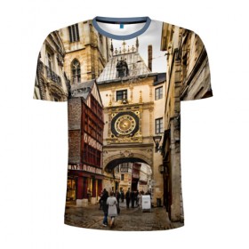 Мужская футболка 3D спортивная с принтом Улицы Парижа , 100% полиэстер с улучшенными характеристиками | приталенный силуэт, круглая горловина, широкие плечи, сужается к линии бедра | paris | архитектура | город
