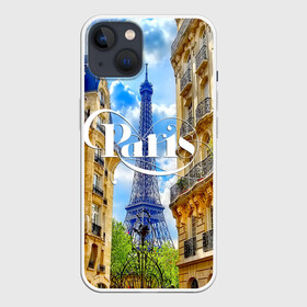Чехол для iPhone 13 с принтом Париж, Эйфелева башня ,  |  | architecture | city | eiffel tower | houses | paris | street | the sky | архитектура | город | дома | небо | париж | улица | эйфелева башня