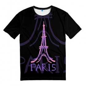 Мужская футболка 3D с принтом Париж , 100% полиэфир | прямой крой, круглый вырез горловины, длина до линии бедер | architecture | eiffel tower | france | paris | архитектура | париж | франция | эйфелева башня