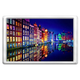 Магнит 45*70 с принтом Амстердама, Нидерланды , Пластик | Размер: 78*52 мм; Размер печати: 70*45 | Тематика изображения на принте: amsterdam | boat | bright | color | lights | night | pier | rainbow | reflection | the city | the netherlands | the strait | water | амстердама | вода | город | лодка | нидерланды | ночь | огни | отражение | причал | пролив | радуга | цвет | яркий