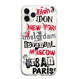 Чехол для iPhone 11 Pro матовый с принтом Города , Силикон |  | amsterdam | istanbul | london | moscow | new york | paris | urban | амстердам | лондон | москва | нью йорк | париж | стамбул