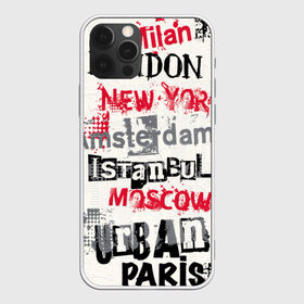 Чехол для iPhone 12 Pro Max с принтом Города , Силикон |  | Тематика изображения на принте: amsterdam | istanbul | london | moscow | new york | paris | urban | амстердам | лондон | москва | нью йорк | париж | стамбул