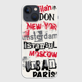 Чехол для iPhone 13 mini с принтом Города ,  |  | amsterdam | istanbul | london | moscow | new york | paris | urban | амстердам | лондон | москва | нью йорк | париж | стамбул