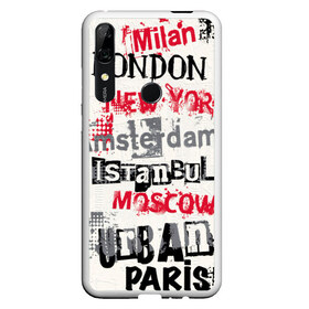 Чехол для Honor P Smart Z с принтом Города , Силикон | Область печати: задняя сторона чехла, без боковых панелей | amsterdam | istanbul | london | moscow | new york | paris | urban | амстердам | лондон | москва | нью йорк | париж | стамбул