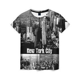 Женская футболка 3D с принтом Улицы Нью-Йорка , 100% полиэфир ( синтетическое хлопкоподобное полотно) | прямой крой, круглый вырез горловины, длина до линии бедер | city | collage | houses | new york | skyscrapers | streets | usa | город | дома | коллаж | нью йорка | сша | улицы