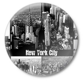 Значок с принтом Улицы Нью-Йорка ,  металл | круглая форма, металлическая застежка в виде булавки | Тематика изображения на принте: city | collage | houses | new york | skyscrapers | streets | usa | город | дома | коллаж | нью йорка | сша | улицы