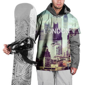 Накидка на куртку 3D с принтом Улицы Лондона , 100% полиэстер |  | collage | england | london | англия | коллаж | лондон