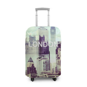 Чехол для чемодана 3D с принтом Улицы Лондона , 86% полиэфир, 14% спандекс | двустороннее нанесение принта, прорези для ручек и колес | collage | england | london | англия | коллаж | лондон