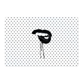 Магнитный плакат 3Х2 с принтом Black Lips , Полимерный материал с магнитным слоем | 6 деталей размером 9*9 см | black | girl | lips | lipstick | love | губы | девушка | женщина | любовь | помада | страсть | черный