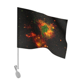 Флаг для автомобиля с принтом Космос , 100% полиэстер | Размер: 30*21 см | space | star | вселенная | звезды | земля | космический | космос | плеяды | пространство