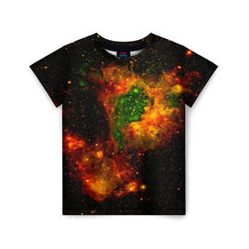 Детская футболка 3D с принтом Космос , 100% гипоаллергенный полиэфир | прямой крой, круглый вырез горловины, длина до линии бедер, чуть спущенное плечо, ткань немного тянется | Тематика изображения на принте: space | star | вселенная | звезды | земля | космический | космос | плеяды | пространство
