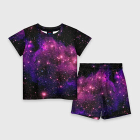 Детский костюм с шортами 3D с принтом Вселенная ,  |  | space | star | вселенная | звезды | космический | космос | планеты | пространство