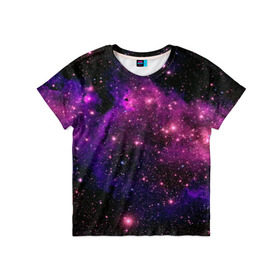 Детская футболка 3D с принтом Вселенная , 100% гипоаллергенный полиэфир | прямой крой, круглый вырез горловины, длина до линии бедер, чуть спущенное плечо, ткань немного тянется | Тематика изображения на принте: space | star | вселенная | звезды | космический | космос | планеты | пространство