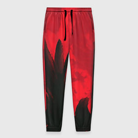 Мужские брюки 3D с принтом красное и черное , 100% полиэстер | манжеты по низу, эластичный пояс регулируется шнурком, по бокам два кармана без застежек, внутренняя часть кармана из мелкой сетки | красный | черный