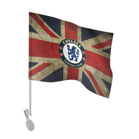 Флаг для автомобиля с принтом Chelsea №1! , 100% полиэстер | Размер: 30*21 см | британский флаг | челси | эмблема