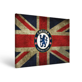Холст прямоугольный с принтом Chelsea №1! , 100% ПВХ |  | Тематика изображения на принте: британский флаг | челси | эмблема