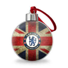 Ёлочный шар с принтом Chelsea №1! , Пластик | Диаметр: 77 мм | британский флаг | челси | эмблема