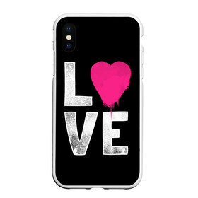 Чехол для iPhone XS Max матовый с принтом Love , Силикон | Область печати: задняя сторона чехла, без боковых панелей | Тематика изображения на принте: amour | faith | happy | heart | hope | love | амур | вера | любовь | надежда | сердце | счастье
