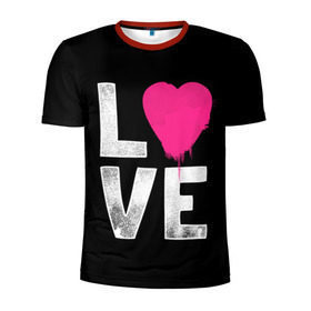 Мужская футболка 3D спортивная с принтом Love , 100% полиэстер с улучшенными характеристиками | приталенный силуэт, круглая горловина, широкие плечи, сужается к линии бедра | Тематика изображения на принте: amour | faith | happy | heart | hope | love | амур | вера | любовь | надежда | сердце | счастье
