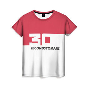 Женская футболка 3D с принтом 30 Second To Mars , 100% полиэфир ( синтетическое хлопкоподобное полотно) | прямой крой, круглый вырез горловины, длина до линии бедер | 30 second to mars | 30 секунд до марса | гитара | джаред лето | жанр | музыка | нью металл | рок | современная | шенон