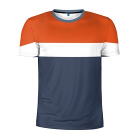 Мужская футболка 3D спортивная с принтом Триколор , 100% полиэстер с улучшенными характеристиками | приталенный силуэт, круглая горловина, широкие плечи, сужается к линии бедра | 2017 | белый | дизайн | классика | новинки | новое | оранжевый | полосы | популярное | синий | триколор