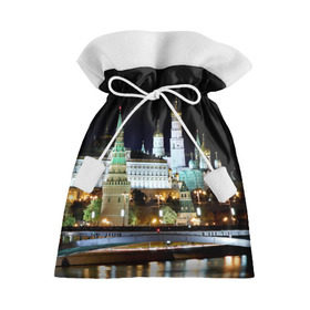 Подарочный 3D мешок с принтом Москва , 100% полиэстер | Размер: 29*39 см | город | ночь | пейзаж