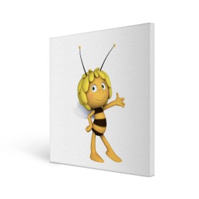 Холст квадратный с принтом Пчелка Майя , 100% ПВХ |  | Тематика изображения на принте: пчелка майя