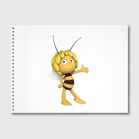 Альбом для рисования с принтом Пчелка Майя , 100% бумага
 | матовая бумага, плотность 200 мг. | Тематика изображения на принте: пчелка майя