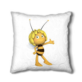 Подушка 3D с принтом Пчелка Майя , наволочка – 100% полиэстер, наполнитель – холлофайбер (легкий наполнитель, не вызывает аллергию). | состоит из подушки и наволочки. Наволочка на молнии, легко снимается для стирки | пчелка майя