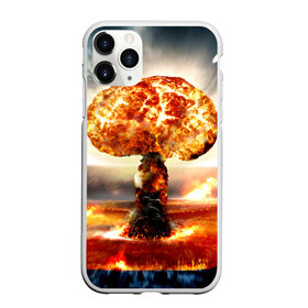 Чехол для iPhone 11 Pro матовый с принтом Атомный взрыв , Силикон |  | Тематика изображения на принте: city | earth | explosion | mushroom | night | nuclear | sky | атомный | взрыв | город | гриб | земля | небо | ночь