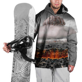 Накидка на куртку 3D с принтом Атомный взрыв , 100% полиэстер |  | city | earth | explosion | heaven | mushroom | nuclear | атомный | взрыв | город | гриб | земля | небо