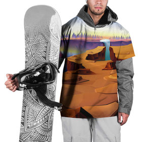 Накидка на куртку 3D с принтом Пейзаж , 100% полиэстер |  | пейзаж | яркий