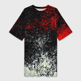Платье-футболка 3D с принтом Взрыв красок ,  |  | брызги | разноцветный | яркий
