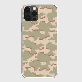 Чехол для iPhone 12 Pro с принтом Камуфляж пустынный 3х цветный , силикон | область печати: задняя сторона чехла, без боковых панелей | камуфляж | пустыня