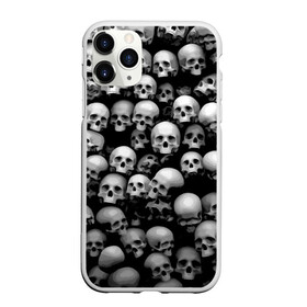 Чехол для iPhone 11 Pro матовый с принтом Черепа , Силикон |  | background | black | death | skeletons | skull | скелеты | фон | черепа | черный
