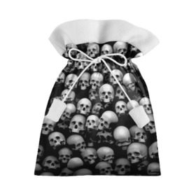 Подарочный 3D мешок с принтом Черепа , 100% полиэстер | Размер: 29*39 см | Тематика изображения на принте: background | black | death | skeletons | skull | скелеты | фон | черепа | черный