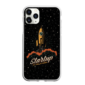 Чехол для iPhone 11 Pro матовый с принтом Startup Space , Силикон |  | cosmos | galaxy | planet | rocket | space | star | взлет | галактика | звезды | корабль | космос | планета | ракета