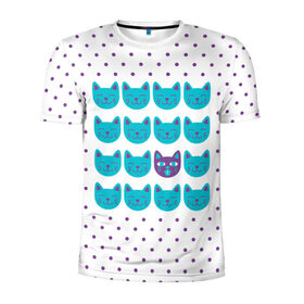 Мужская футболка 3D спортивная с принтом Кошачье настроение , 100% полиэстер с улучшенными характеристиками | приталенный силуэт, круглая горловина, широкие плечи, сужается к линии бедра | animal | cat | feline | funny | happy | kitty | meow | животное | кот | котенок | кошка | мяу | настроение | счастье